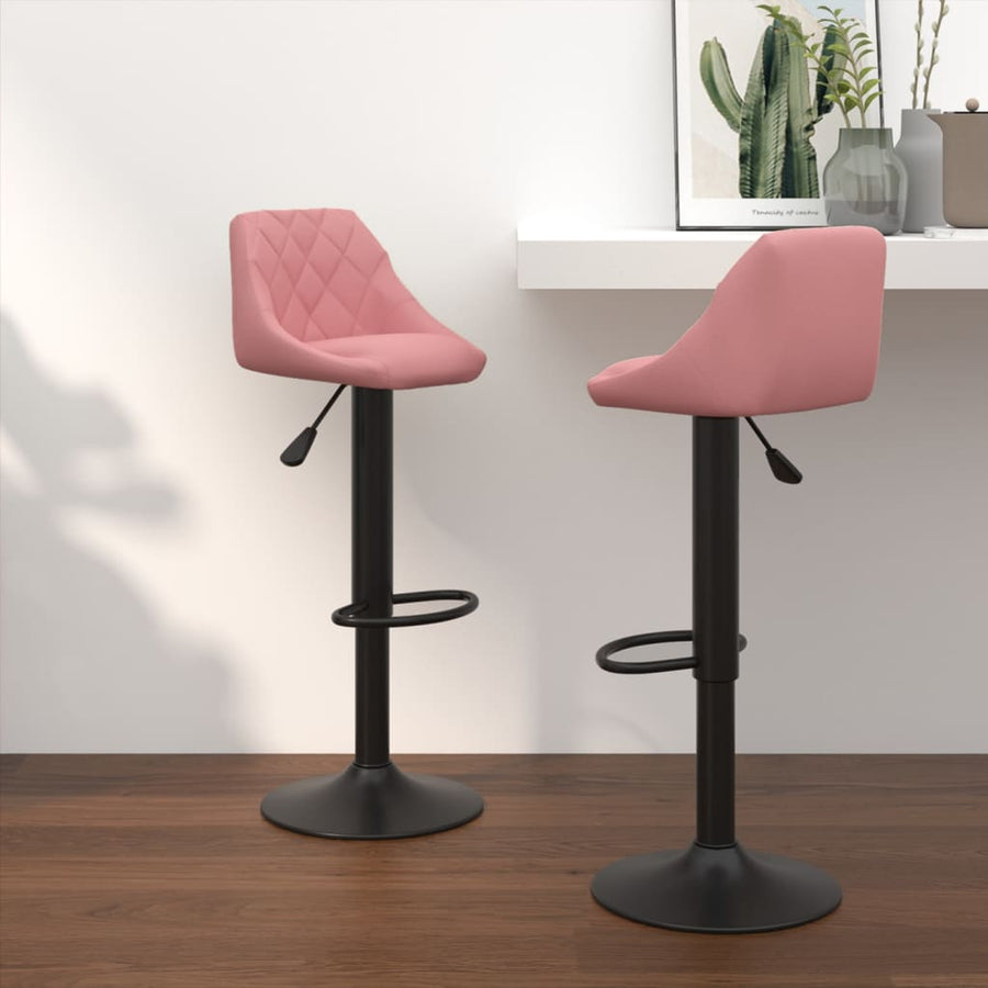 Barkrukken Fluweel 2 Roze