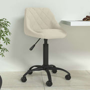 Dining chair velvet cream-colored