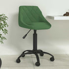 Eetkamerstoel fluweel donkergroen 44x46x(67.5-79) cm