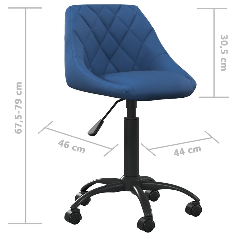 Eetkamerstoel fluweel blauw