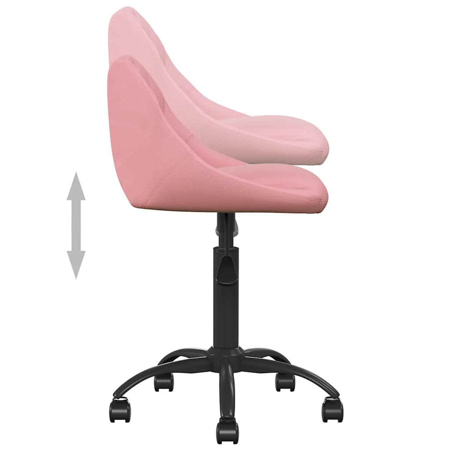 Eetkamerstoel Fluweel Roze