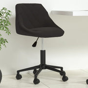 Swivel office chair velvet black