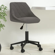 Office chair swivel velvet dark grey