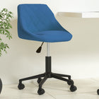 Kantoorstoel fluweel blauw 46x44x(67.5-79) cm
