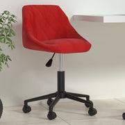 Office chair swivel velvet wine red
