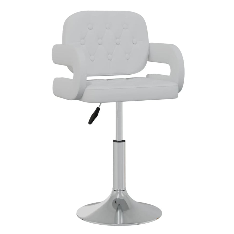 Eetkamerstoelen draaibaar 2 st kunstleer wit 2 Wit