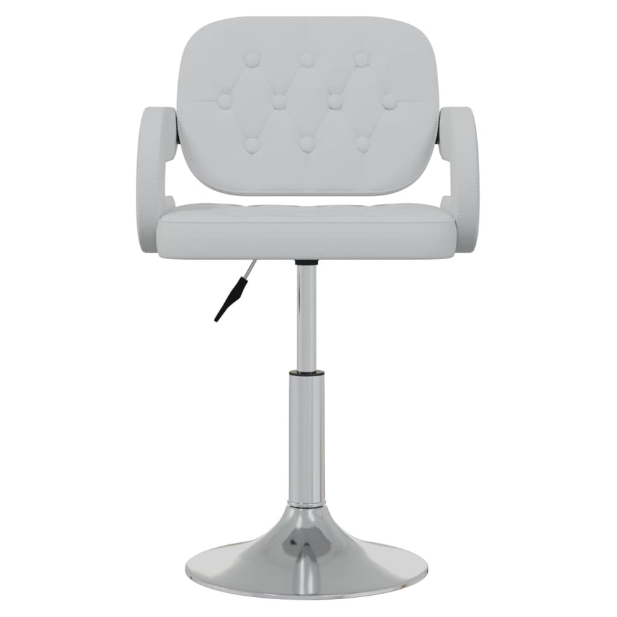 Eetkamerstoelen draaibaar 2 st kunstleer wit 2 Wit