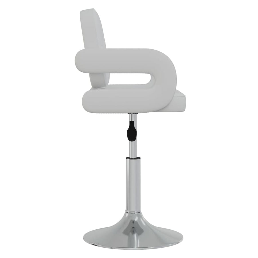 Eetkamerstoelen draaibaar 2 st kunstleer wit 2 Wit