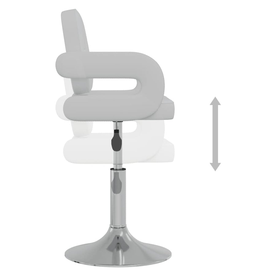 Eetkamerstoelen draaibaar 2 st kunstleer wit 2 Wit