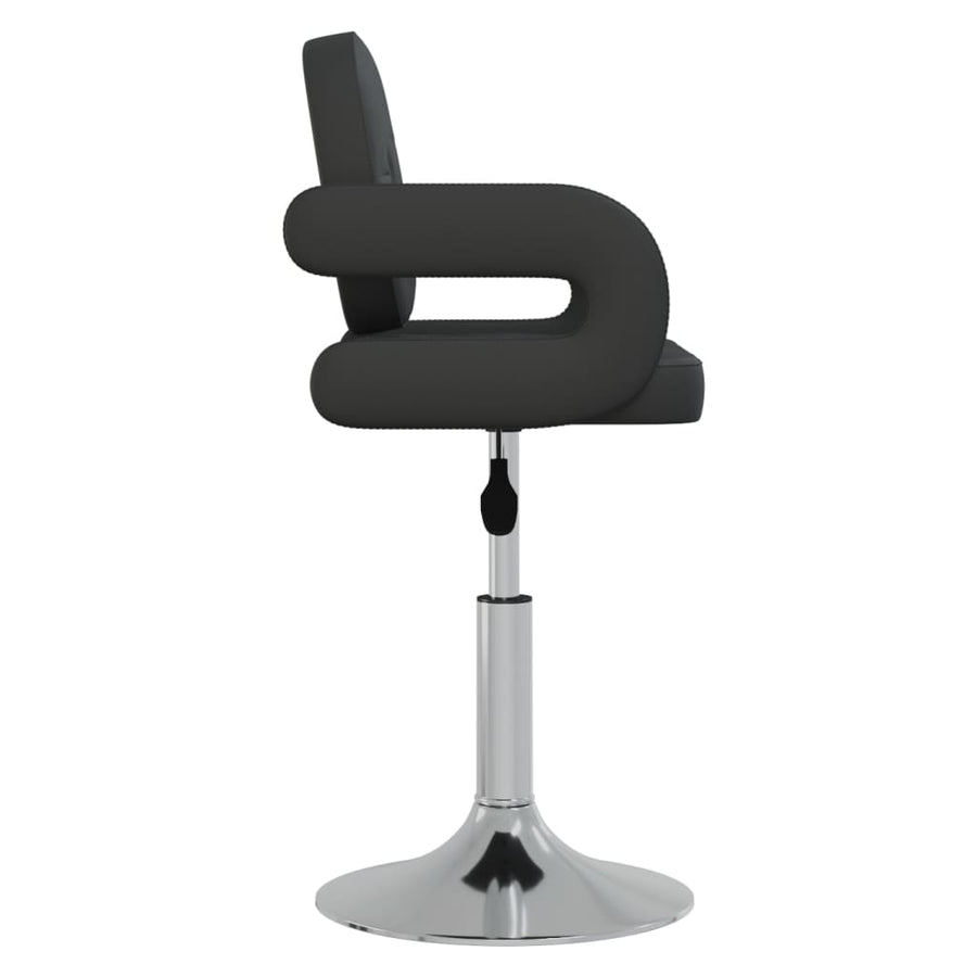 Eetkamerstoelen draaibaar 2 st kunstleer zwart 2 Zwart