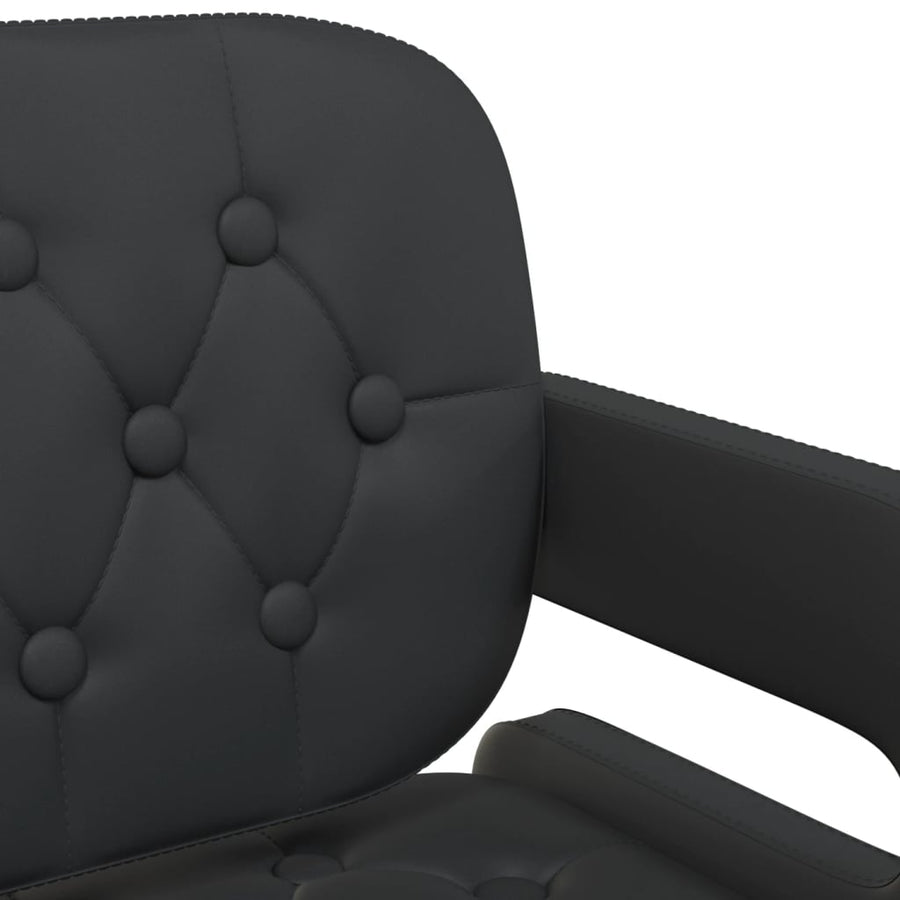 Eetkamerstoelen draaibaar 2 st kunstleer zwart 2 Zwart