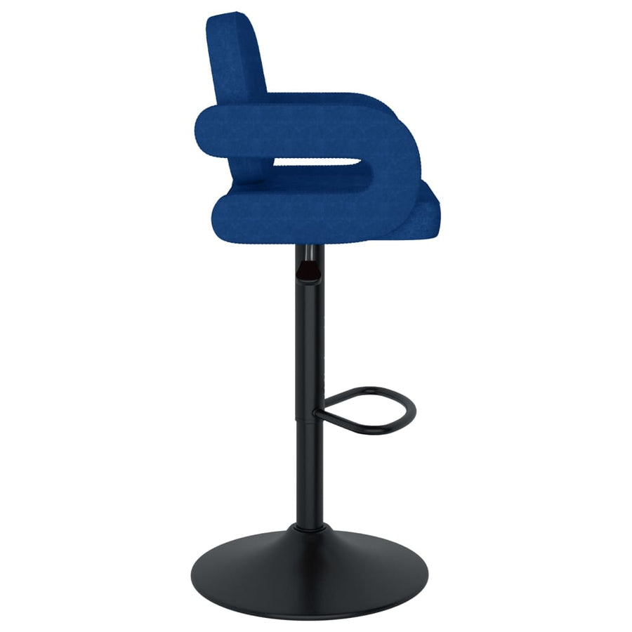 Barkrukken 2 st stof blauw
