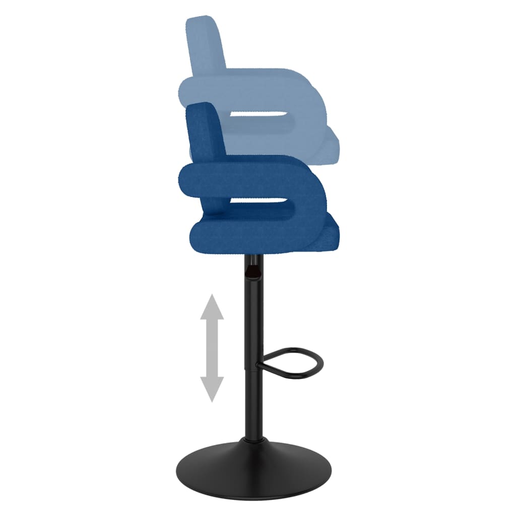 Barkrukken 2 st stof blauw