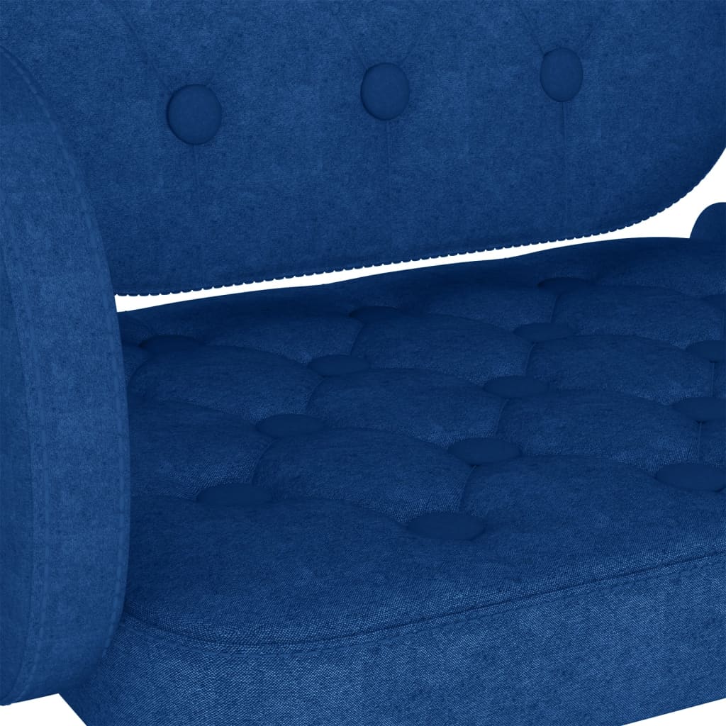 Barkrukken 2 st stof blauw