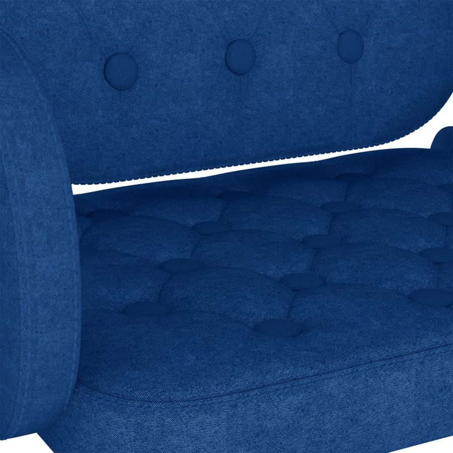 Barkrukken 2 st stof blauw
