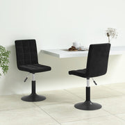 Dining Chairs Swivel 2 pcs Velvet Black