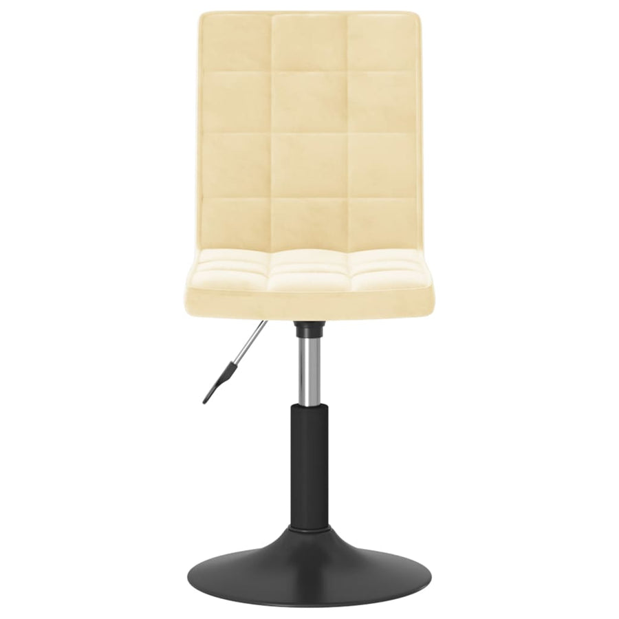 Eetkamerstoelen Draaibaar 2 St Fluweel Crèmekleurig