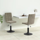 Eetkamerstoelen draaibaar 2 st fluweel lichtgrijs 40x52x102-117.5 cm