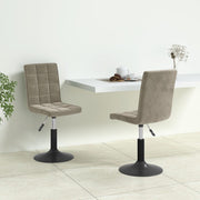 Swivel Dining Chairs 2 pcs Velvet Light Gray