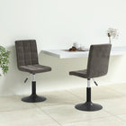 Dining chairs swivel 2 pcs velvet dark grey