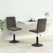 Dining chairs swivel 2 pcs velvet dark grey