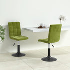Eetkamerstoelen draaibaar 2 st fluweel lichtgroen 40x52x102-117.5 cm
