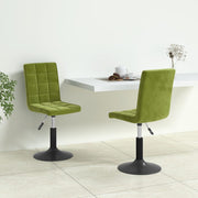 Dining chairs swivel 2 pcs velvet light green