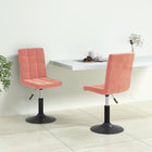 Eetkamerstoelen draaibaar 2 st roze fluweel