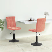 Eetkamerstoelen draaibaar 2 st roze fluweel