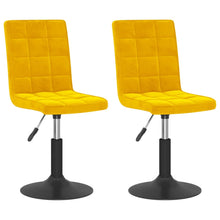 Eetkamerstoelen draaibaar 2 st fluweel mosterdgeel