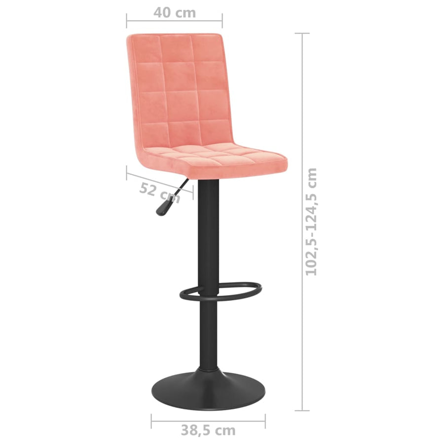 Barkruk Fluweel Roze