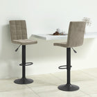 Bar stools 2 pcs velvet light grey