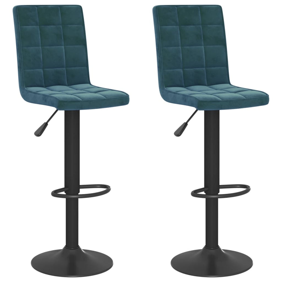Barkrukken Fluweel 2 Blauw