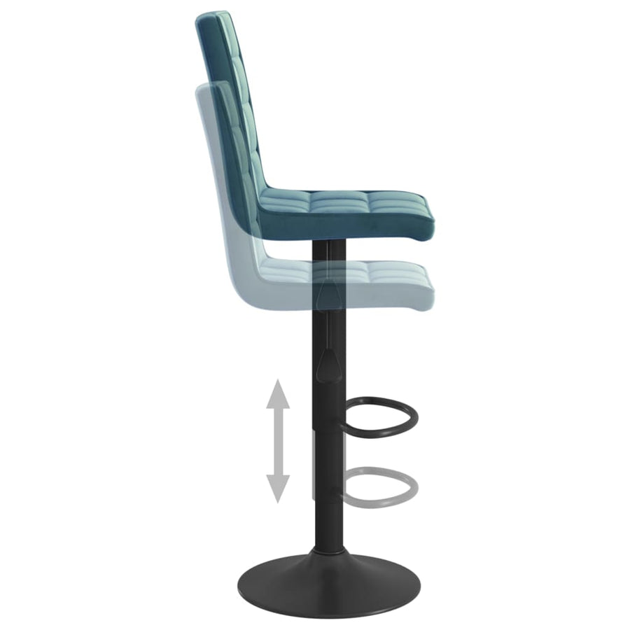Barkrukken Fluweel 2 Blauw
