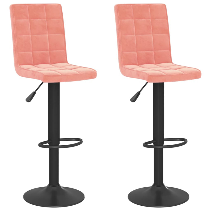 Barkrukken 2 St Fluweel Roze