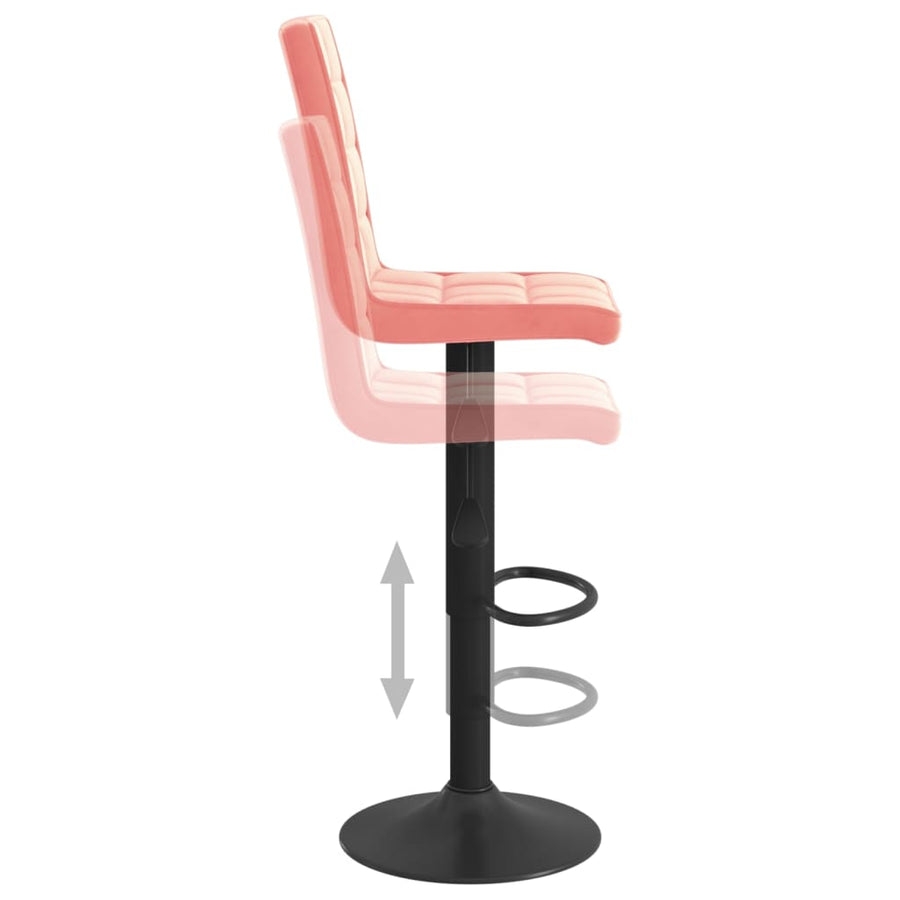 Barkrukken 2 St Fluweel Roze