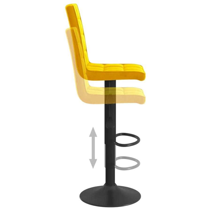 Barkrukken Fluweel 2 Mosterdgeel
