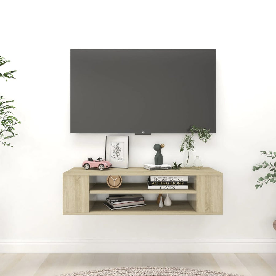 Tv-Hangmeubel 00X30X26,5 Cm Spaanplaat Kleurig Sonoma eiken