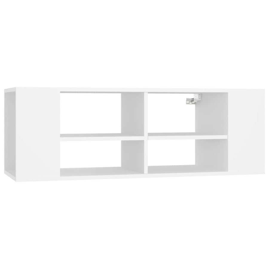 Tv-Wandmeubel 02X35X35 Cm Bewerkt Hout Wit