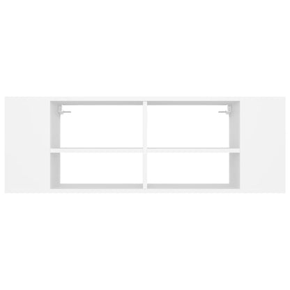 Tv-Wandmeubel 02X35X35 Cm Bewerkt Hout Wit