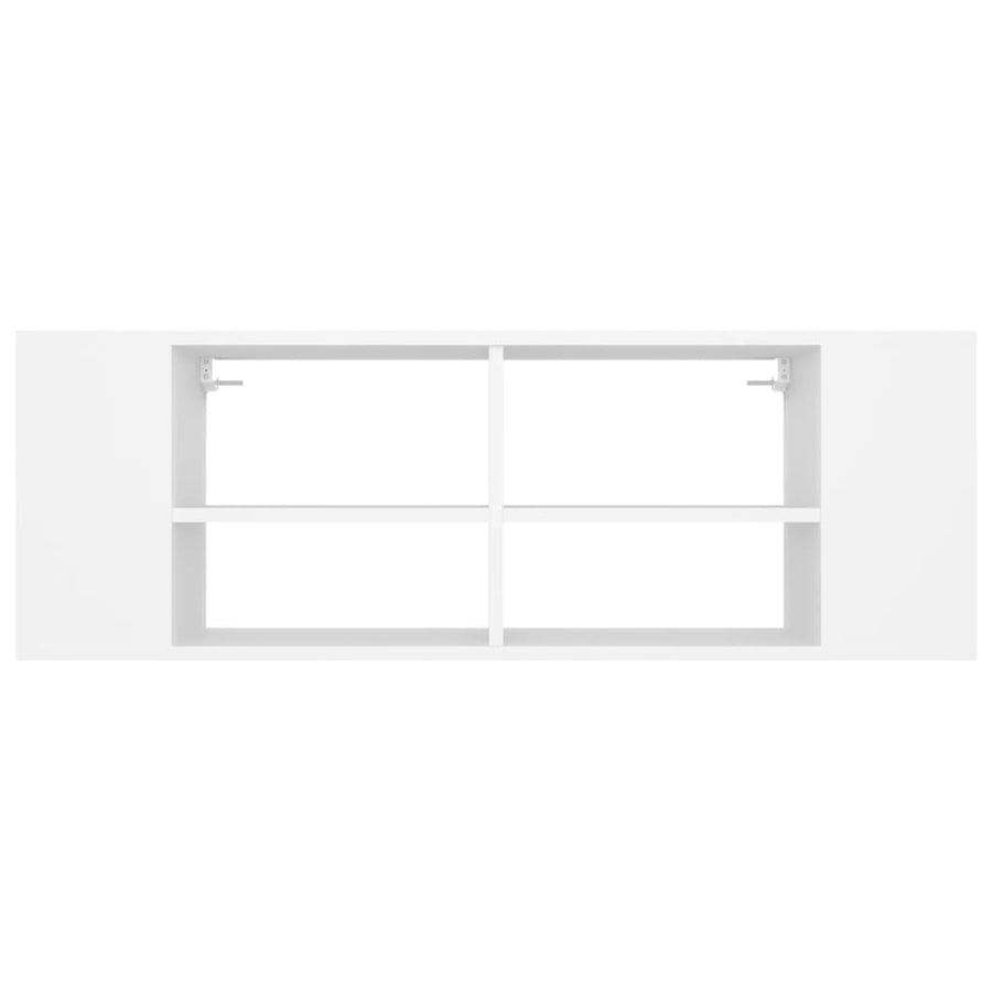 Tv-Wandmeubel 02X35X35 Cm Bewerkt Hout Wit