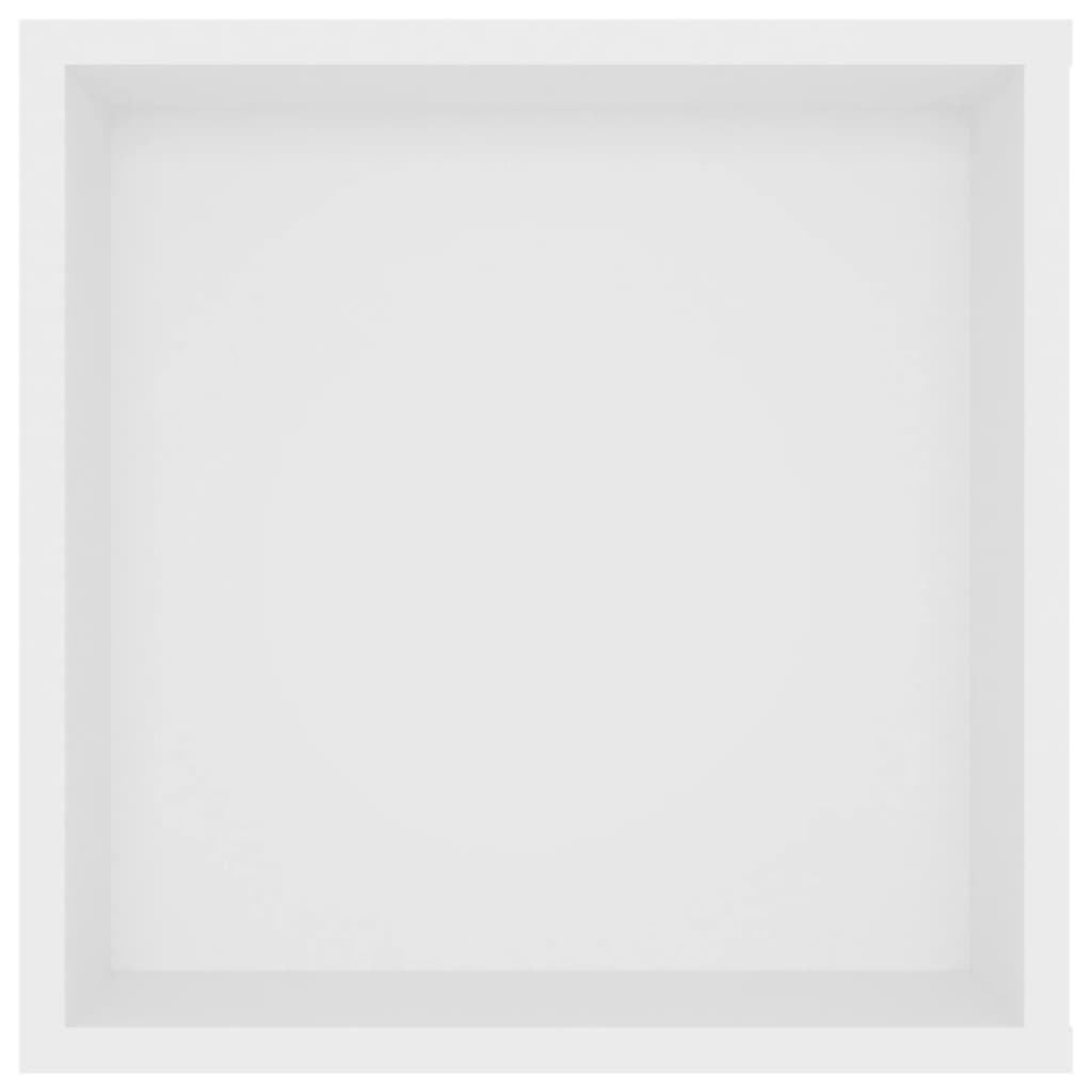 Tv-Wandmeubel 02X35X35 Cm Bewerkt Hout Wit