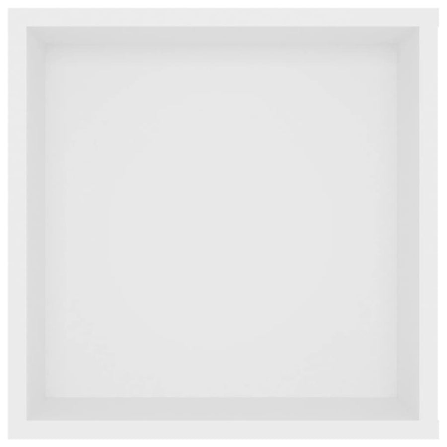 Tv-Wandmeubel 02X35X35 Cm Bewerkt Hout Wit