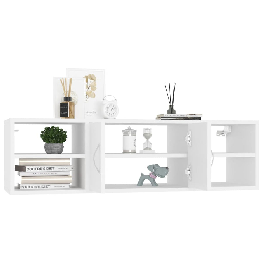 Wandschap 02X30X29 Cm Spaanplaat Wit