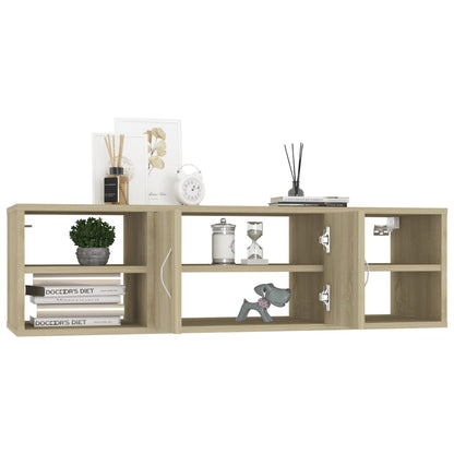 Wandschap 02X30X29 Cm Spaanplaat Kleurig Sonoma eiken