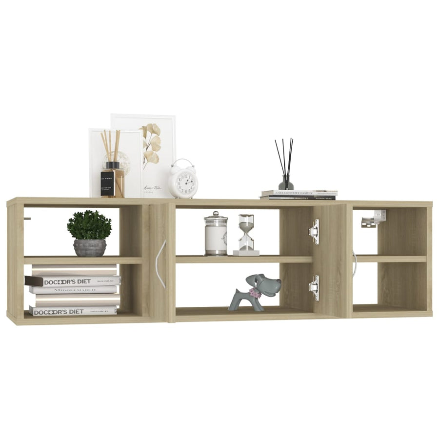 Wandschap 02X30X29 Cm Spaanplaat Kleurig Sonoma eiken