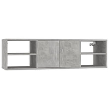 Wandschap 102X30X29 Cm Bewerkt Hout Betongrijs