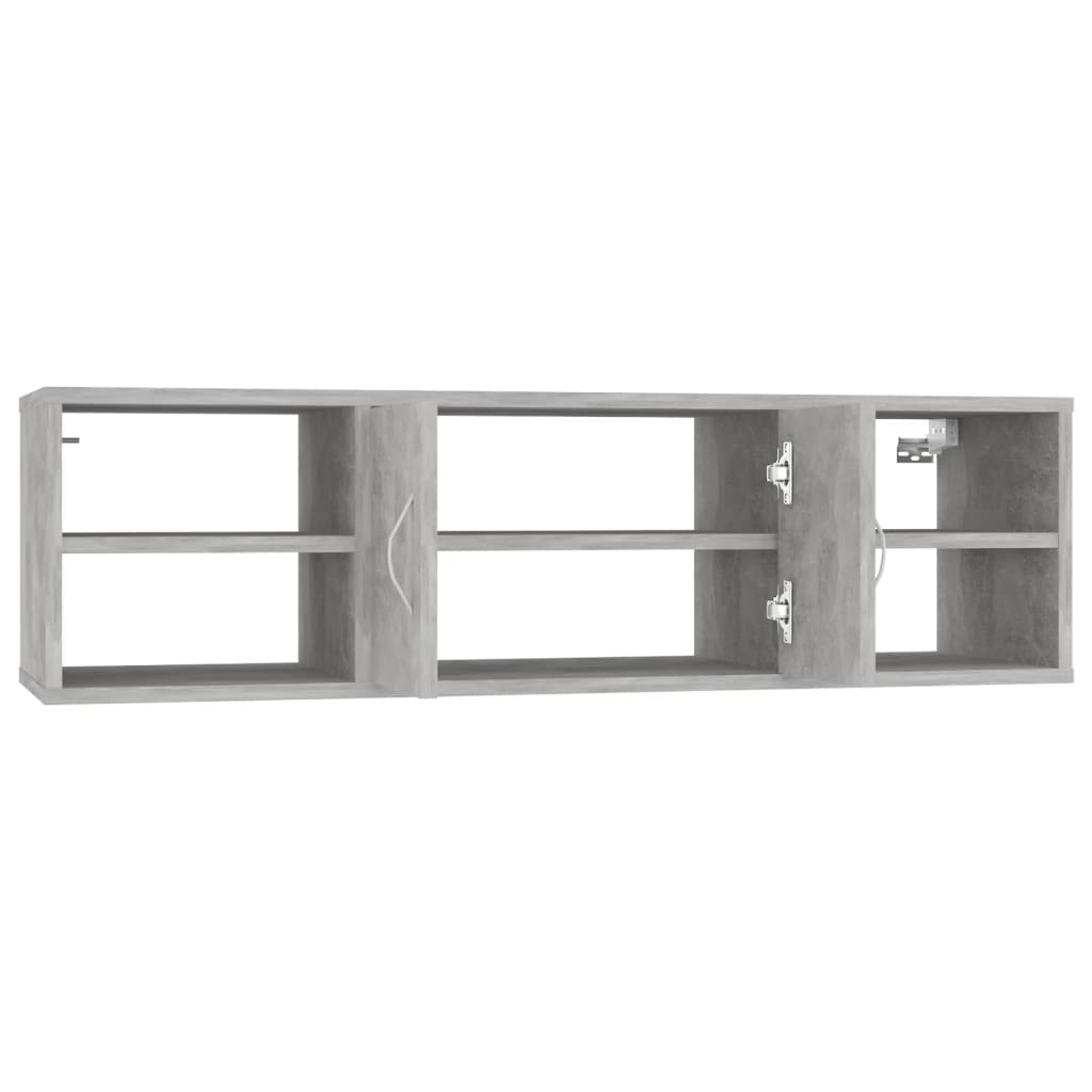Wandschap 102X30X29 Cm Bewerkt Hout Betongrijs