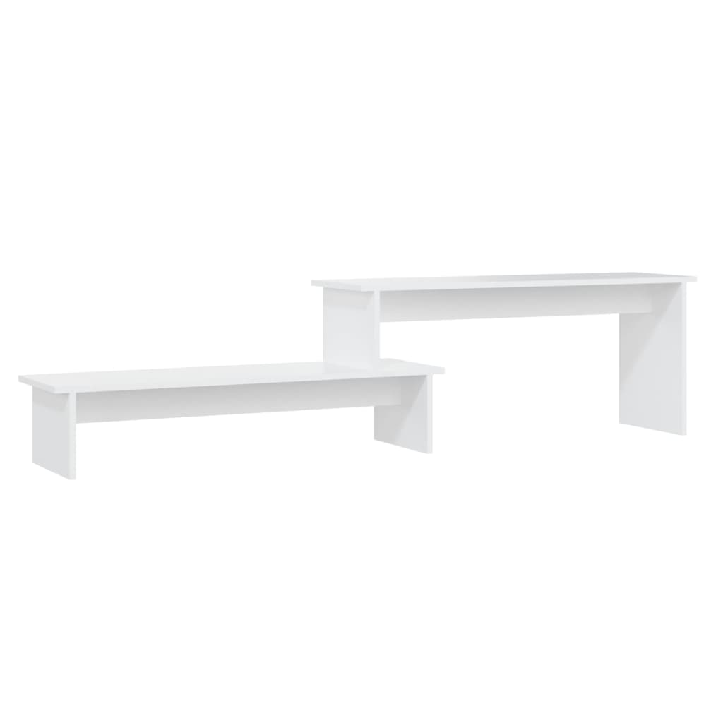 Tv-meubel 180x30x43 cm bewerkt hout wit