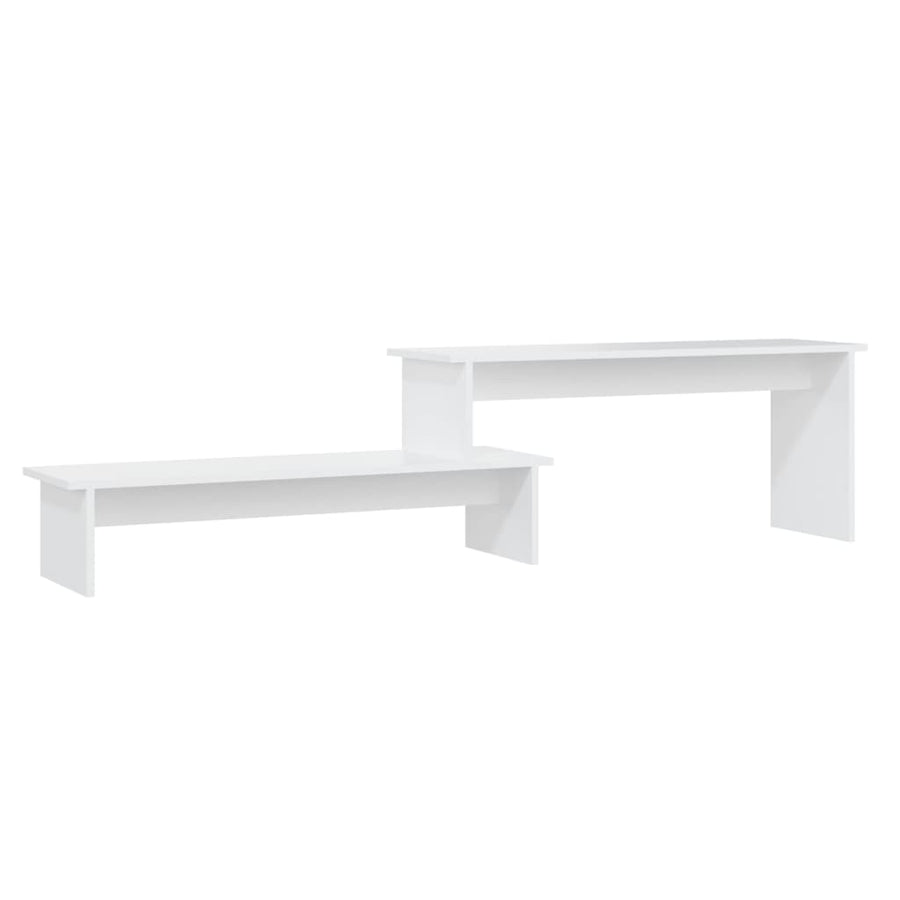 Tv-meubel 180x30x43 cm bewerkt hout wit